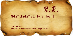Nádházi Róbert névjegykártya