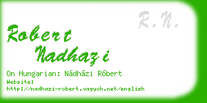 robert nadhazi business card