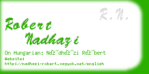 robert nadhazi business card